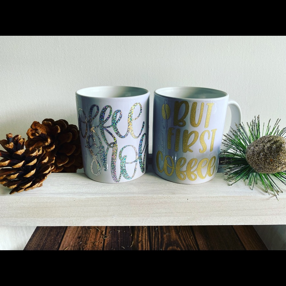 Customizable coffee mugs - but first coffee